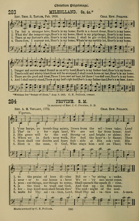 The Songs of Zion: the new official hymnal of the Cumberland Presbyterian Church page 160