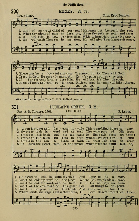 The Songs of Zion: the new official hymnal of the Cumberland Presbyterian Church page 170