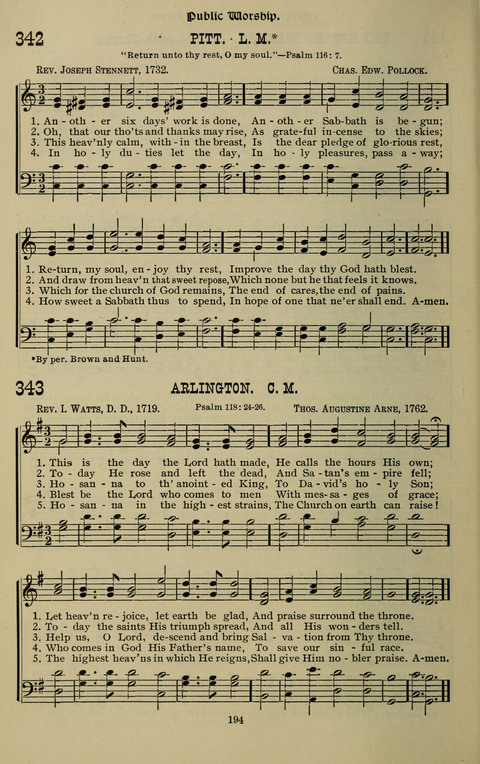 The Songs of Zion: the new official hymnal of the Cumberland Presbyterian Church page 194