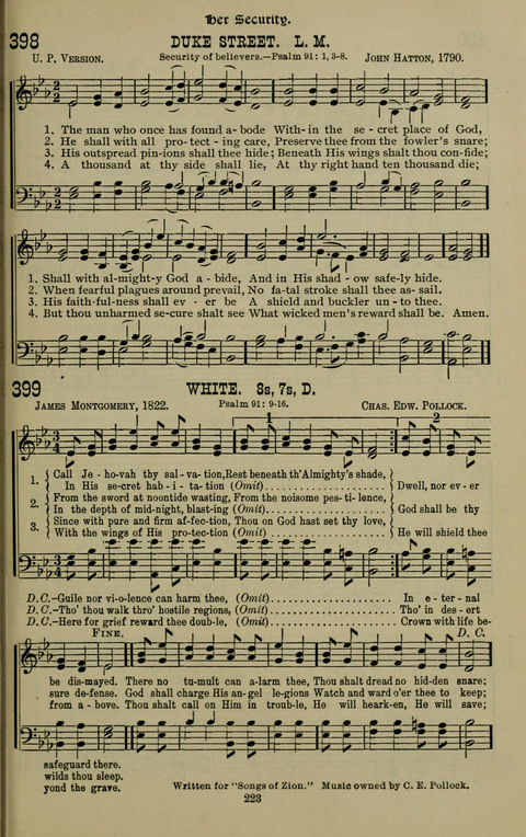 The Songs of Zion: the new official hymnal of the Cumberland Presbyterian Church page 223