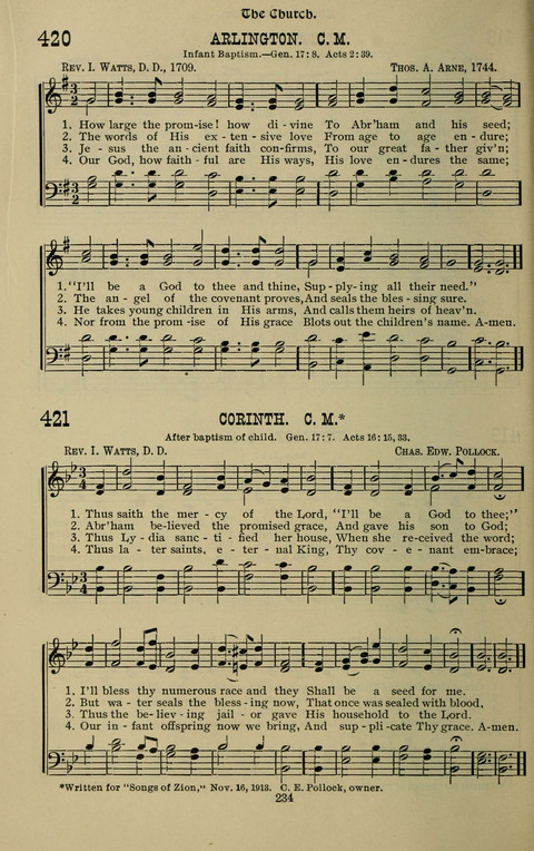 The Songs of Zion: the new official hymnal of the Cumberland Presbyterian Church page 234