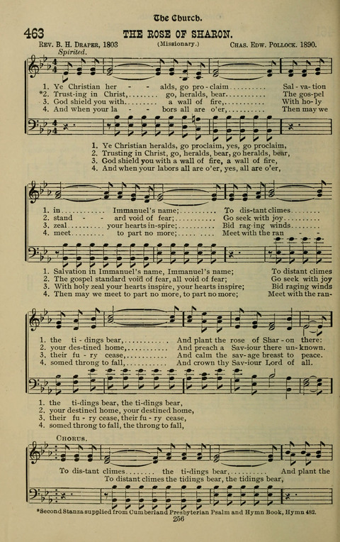 The Songs of Zion: the new official hymnal of the Cumberland Presbyterian Church page 256