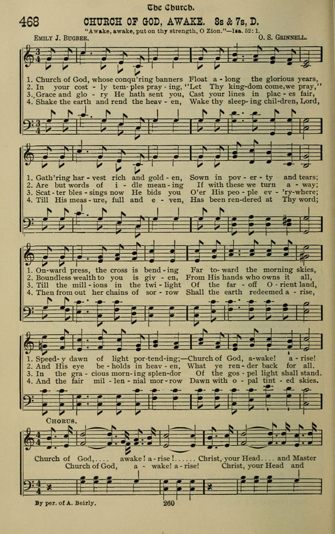 The Songs of Zion: the new official hymnal of the Cumberland Presbyterian Church page 260