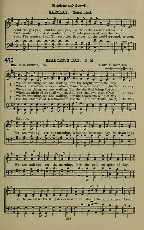 The Songs of Zion: the new official hymnal of the Cumberland Presbyterian Church page 265