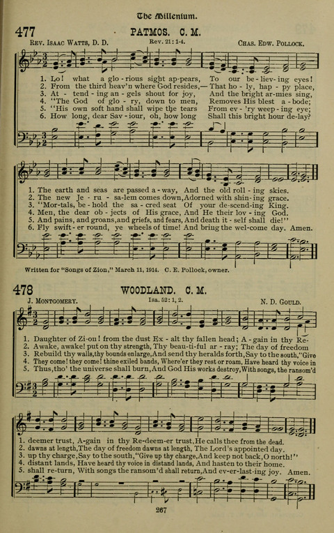 The Songs of Zion: the new official hymnal of the Cumberland Presbyterian Church page 267