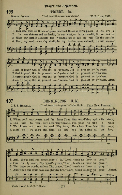 The Songs of Zion: the new official hymnal of the Cumberland Presbyterian Church page 277