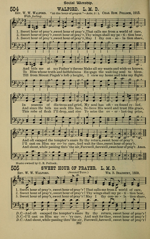 The Songs of Zion: the new official hymnal of the Cumberland Presbyterian Church page 282