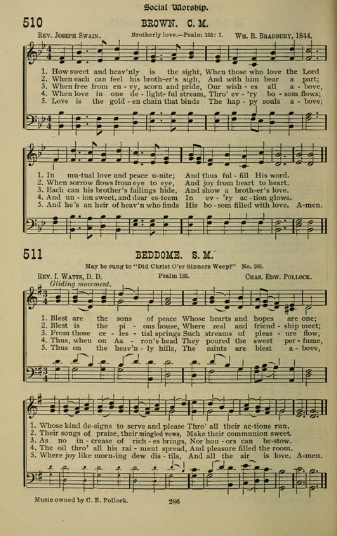 The Songs of Zion: the new official hymnal of the Cumberland Presbyterian Church page 286