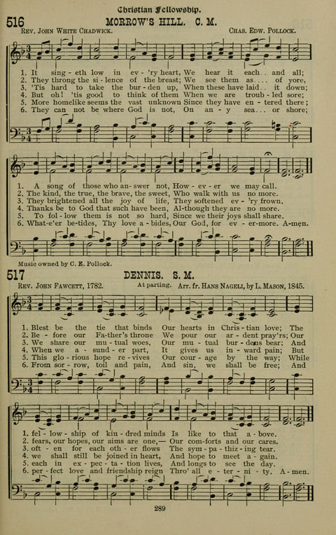 The Songs of Zion: the new official hymnal of the Cumberland Presbyterian Church page 289