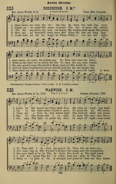 The Songs of Zion: the new official hymnal of the Cumberland Presbyterian Church page 294