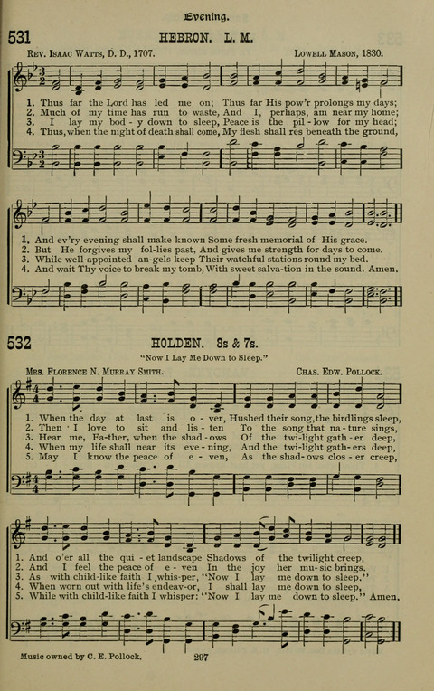 The Songs of Zion: the new official hymnal of the Cumberland Presbyterian Church page 297