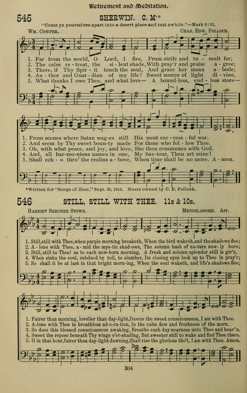 The Songs of Zion: the new official hymnal of the Cumberland Presbyterian Church page 304