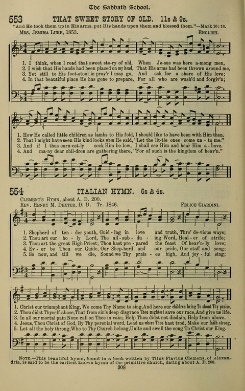 The Songs of Zion: the new official hymnal of the Cumberland Presbyterian Church page 308