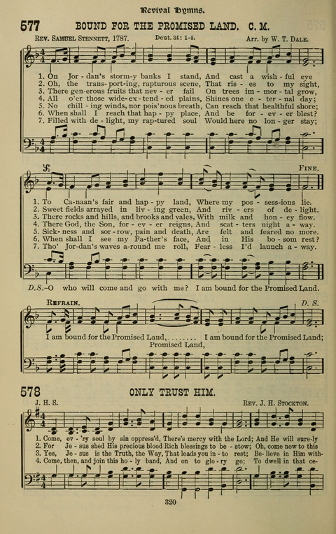 The Songs of Zion: the new official hymnal of the Cumberland Presbyterian Church page 320