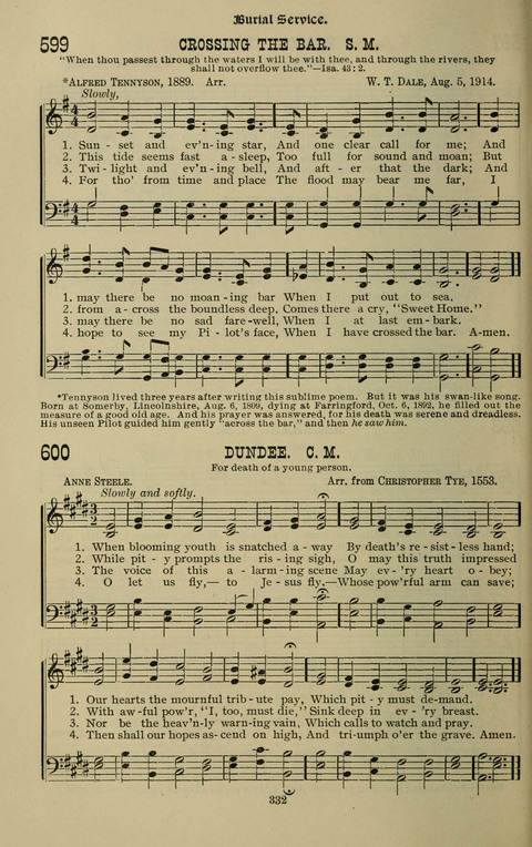 The Songs of Zion: the new official hymnal of the Cumberland Presbyterian Church page 332