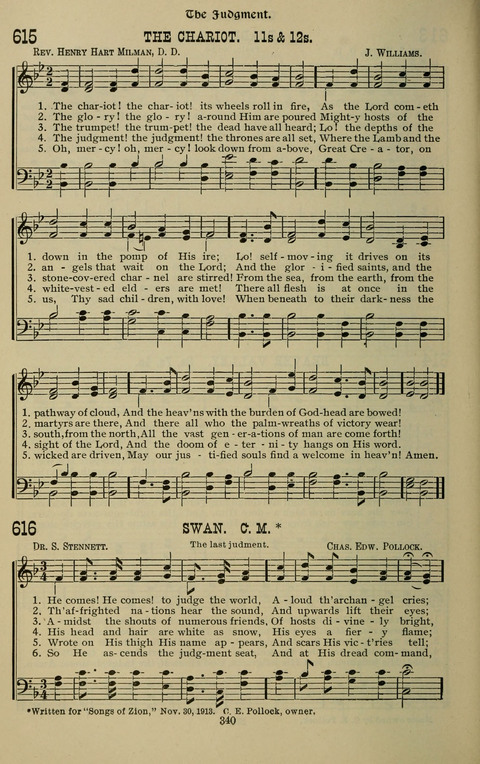 The Songs of Zion: the new official hymnal of the Cumberland Presbyterian Church page 340