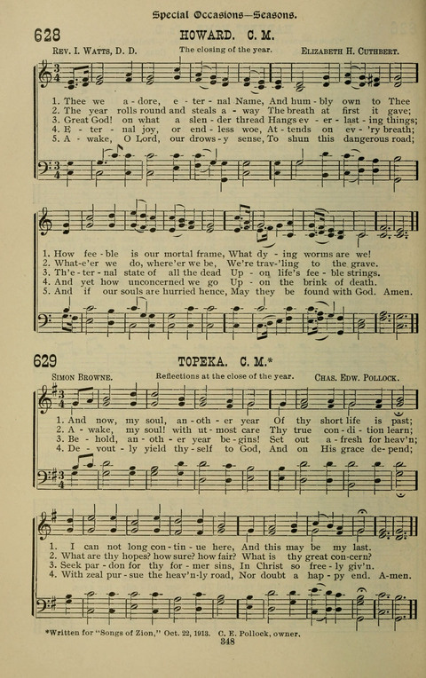 The Songs of Zion: the new official hymnal of the Cumberland Presbyterian Church page 348