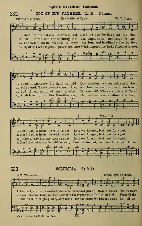 The Songs of Zion: the new official hymnal of the Cumberland Presbyterian Church page 350