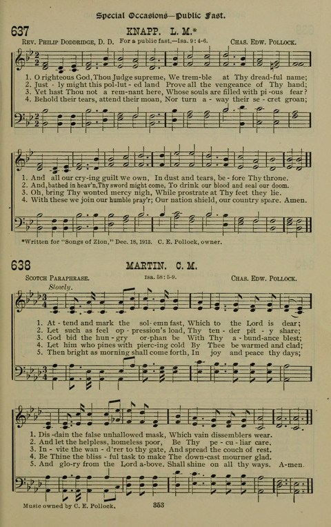 The Songs of Zion: the new official hymnal of the Cumberland Presbyterian Church page 353