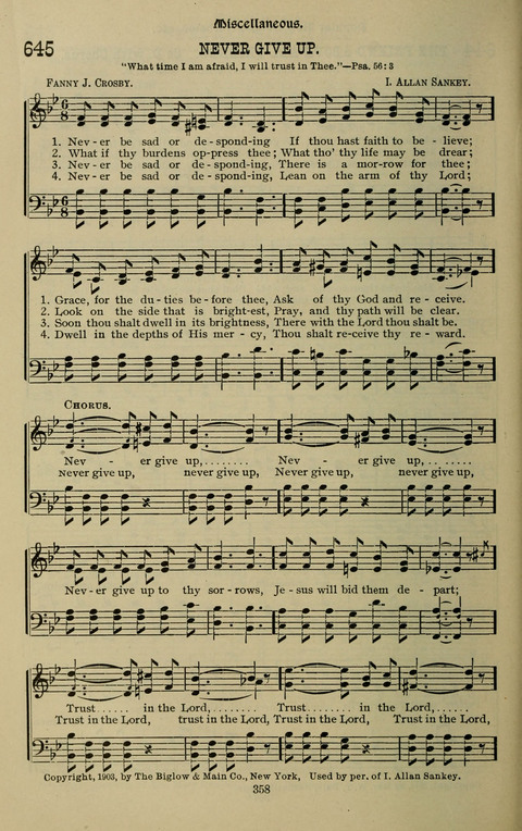 The Songs of Zion: the new official hymnal of the Cumberland Presbyterian Church page 358