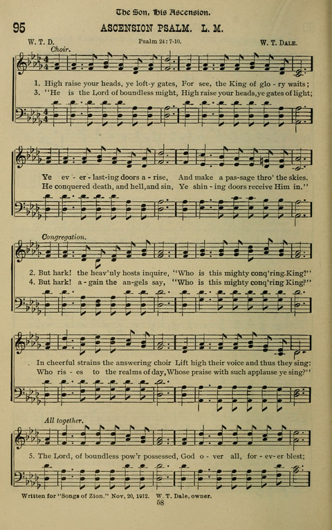 The Songs of Zion: the new official hymnal of the Cumberland Presbyterian Church page 58