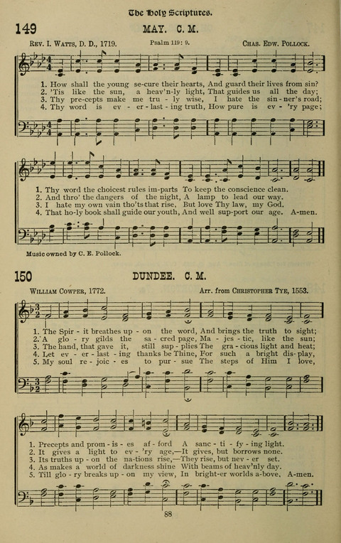 The Songs of Zion: the new official hymnal of the Cumberland Presbyterian Church page 88