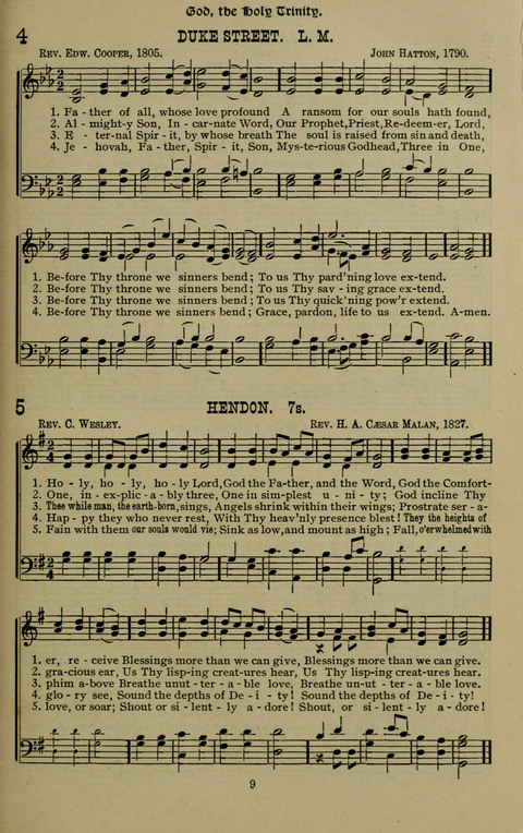 The Songs of Zion: the new official hymnal of the Cumberland Presbyterian Church page 9