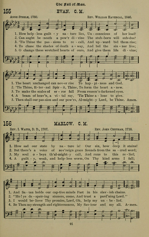 The Songs of Zion: the new official hymnal of the Cumberland Presbyterian Church page 91