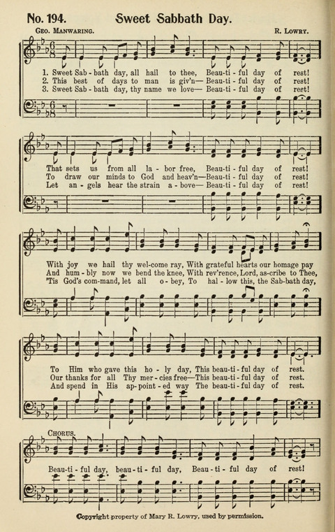 The Songs of Zion: A Collection of Choice Songs page 194