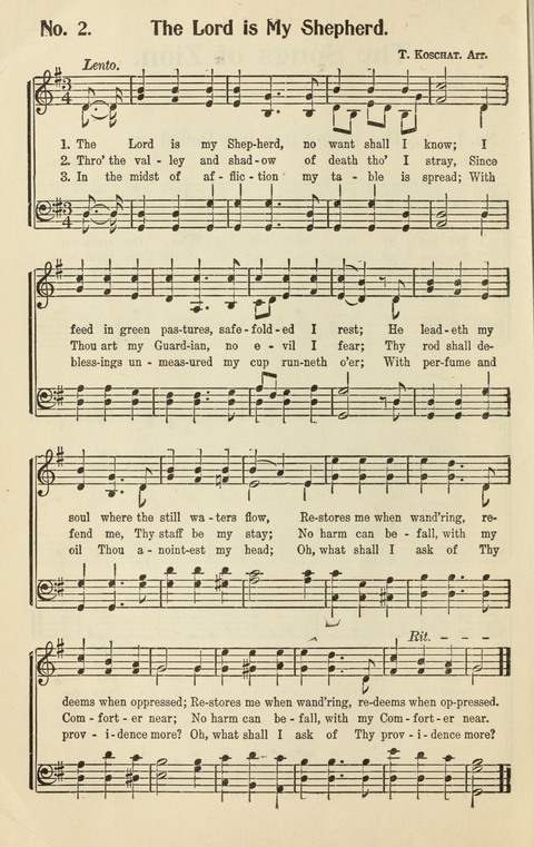 The Songs of Zion: A Collection of Choice Songs page 2