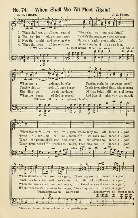 The Songs of Zion: A Collection of Choice Songs page 74