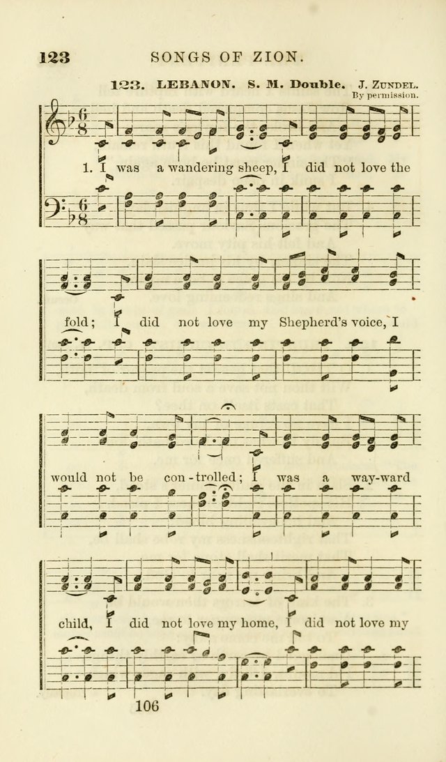 Songs of Zion Enlarged: a manual of the best and most popular hymns and tunes, for social and private devotion page 113