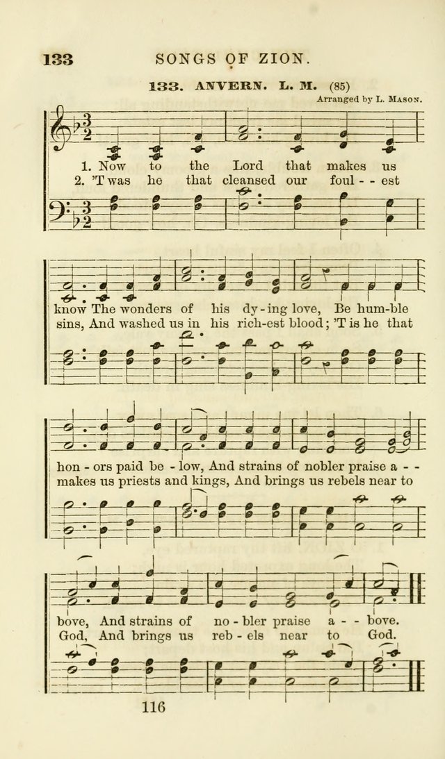 Songs of Zion Enlarged: a manual of the best and most popular hymns and tunes, for social and private devotion page 123