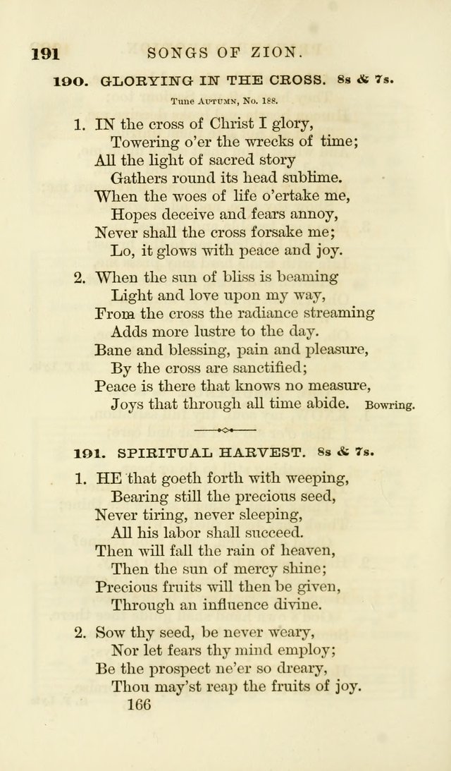 Songs of Zion Enlarged: a manual of the best and most popular hymns and tunes, for social and private devotion page 173