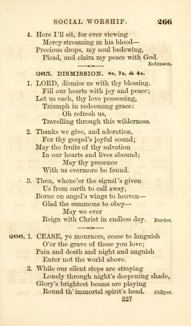 Songs of Zion Enlarged: a manual of the best and most popular hymns and tunes, for social and private devotion page 236