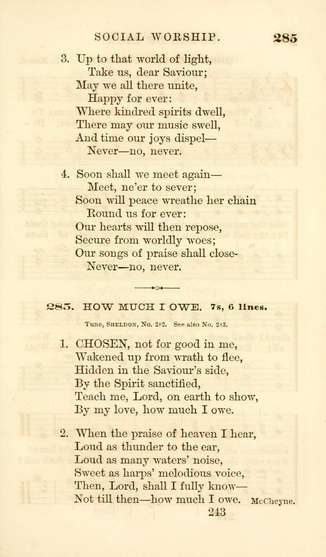 Songs of Zion Enlarged: a manual of the best and most popular hymns and tunes, for social and private devotion page 252