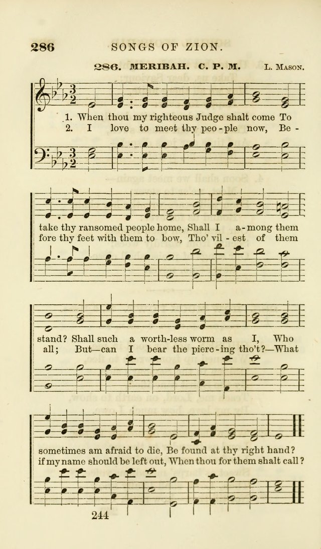 Songs of Zion Enlarged: a manual of the best and most popular hymns and tunes, for social and private devotion page 253