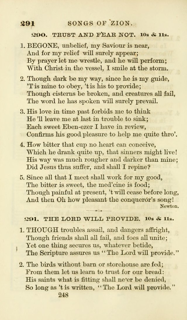 Songs of Zion Enlarged: a manual of the best and most popular hymns and tunes, for social and private devotion page 257