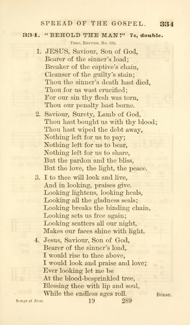 Songs of Zion Enlarged: a manual of the best and most popular hymns and tunes, for social and private devotion page 298