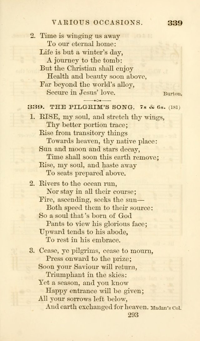 Songs of Zion Enlarged: a manual of the best and most popular hymns and tunes, for social and private devotion page 302