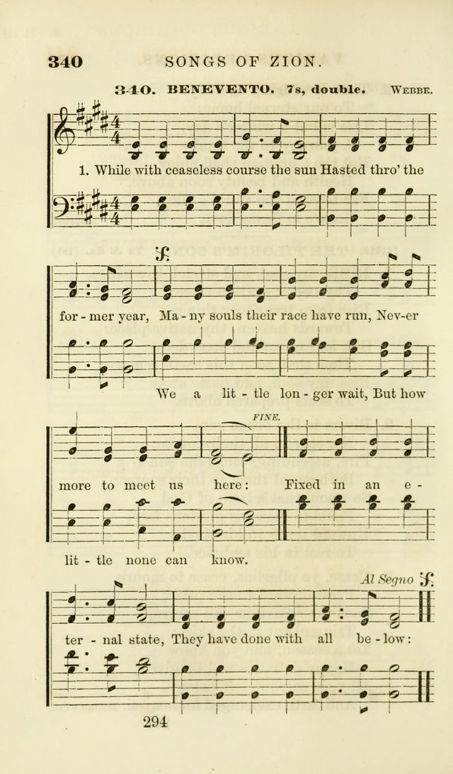 Songs of Zion Enlarged: a manual of the best and most popular hymns and tunes, for social and private devotion page 303