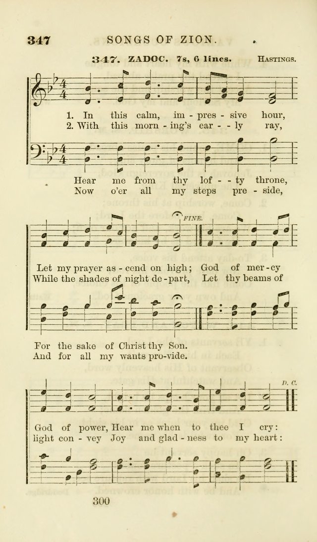 Songs of Zion Enlarged: a manual of the best and most popular hymns and tunes, for social and private devotion page 309