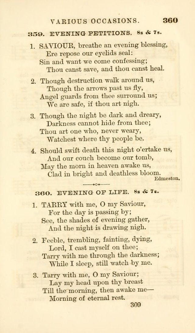 Songs of Zion Enlarged: a manual of the best and most popular hymns and tunes, for social and private devotion page 318