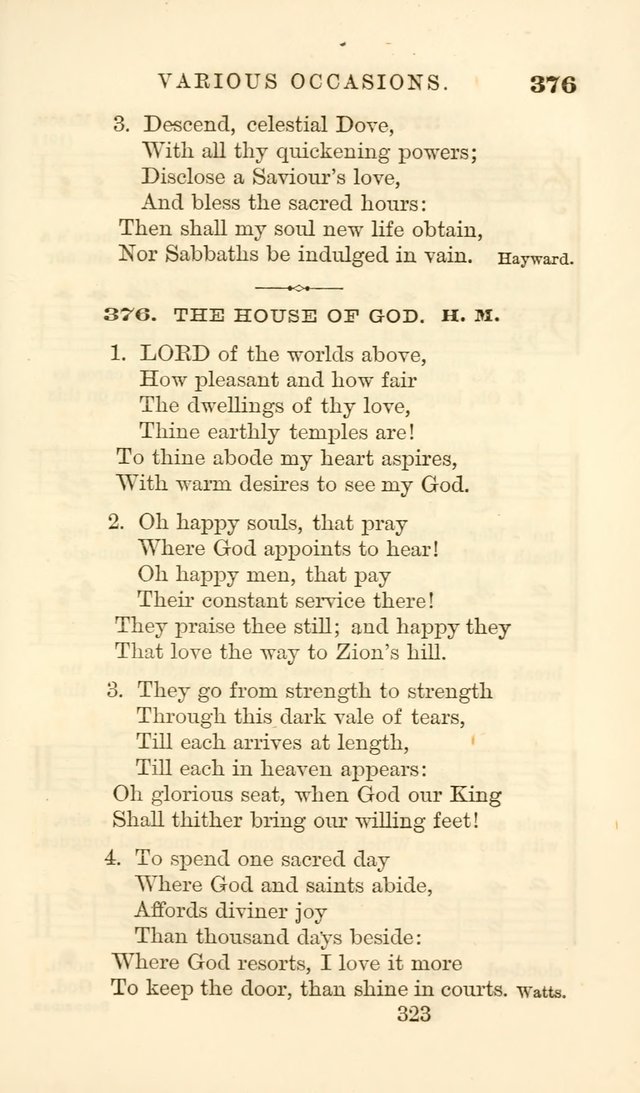 Songs of Zion Enlarged: a manual of the best and most popular hymns and tunes, for social and private devotion page 332