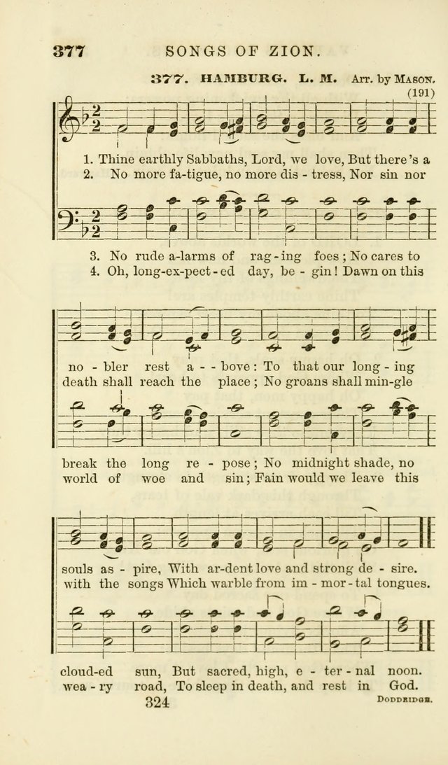 Songs of Zion Enlarged: a manual of the best and most popular hymns and tunes, for social and private devotion page 333