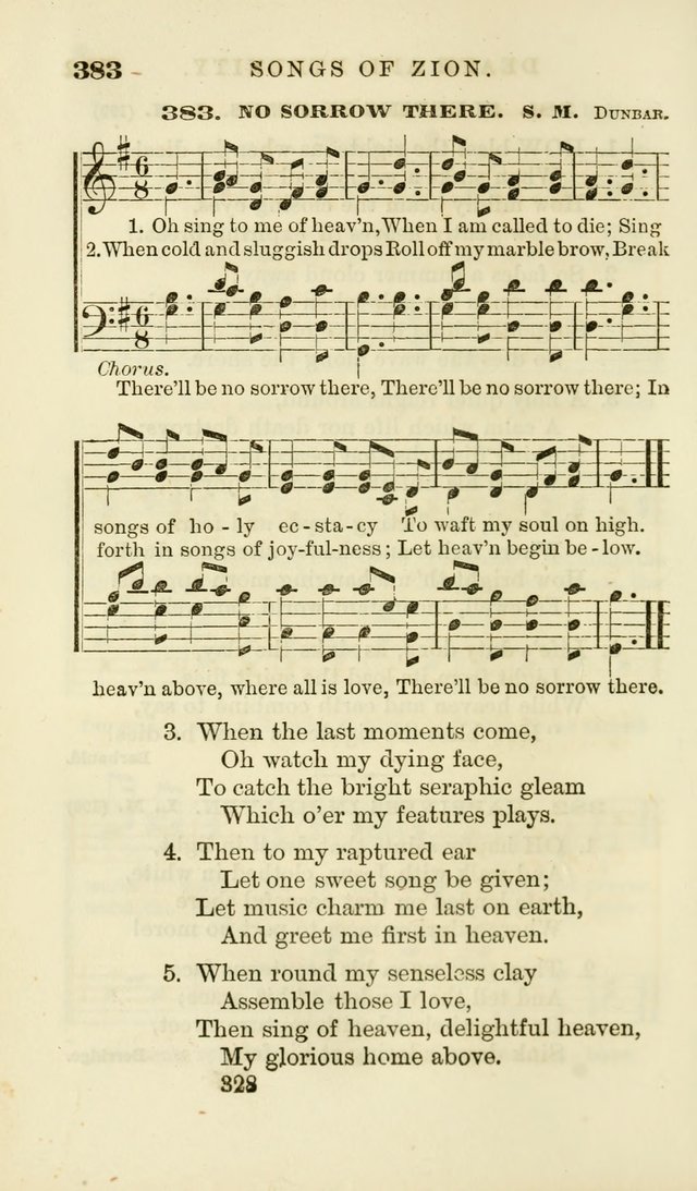 Songs of Zion Enlarged: a manual of the best and most popular hymns and tunes, for social and private devotion page 337