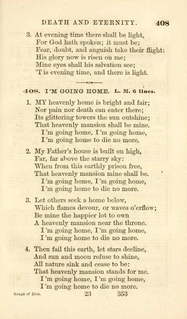 Songs of Zion Enlarged: a manual of the best and most popular hymns and tunes, for social and private devotion page 362