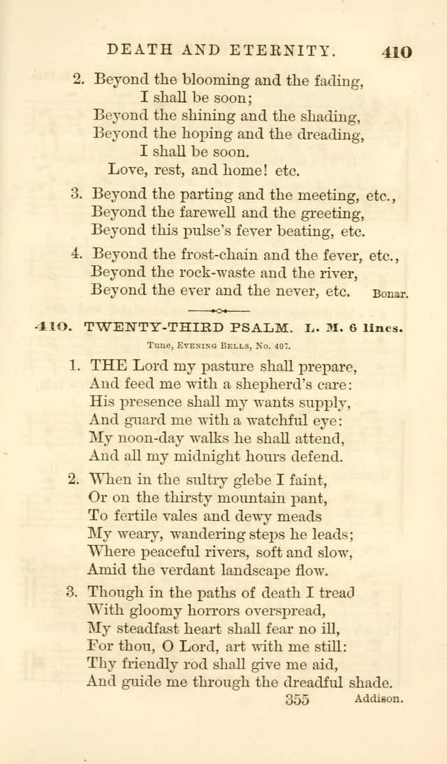 Songs of Zion Enlarged: a manual of the best and most popular hymns and tunes, for social and private devotion page 364