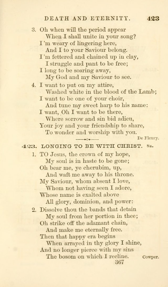 Songs of Zion Enlarged: a manual of the best and most popular hymns and tunes, for social and private devotion page 376