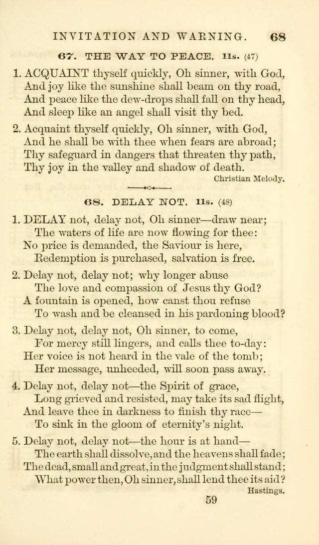 Songs of Zion Enlarged: a manual of the best and most popular hymns and tunes, for social and private devotion page 66